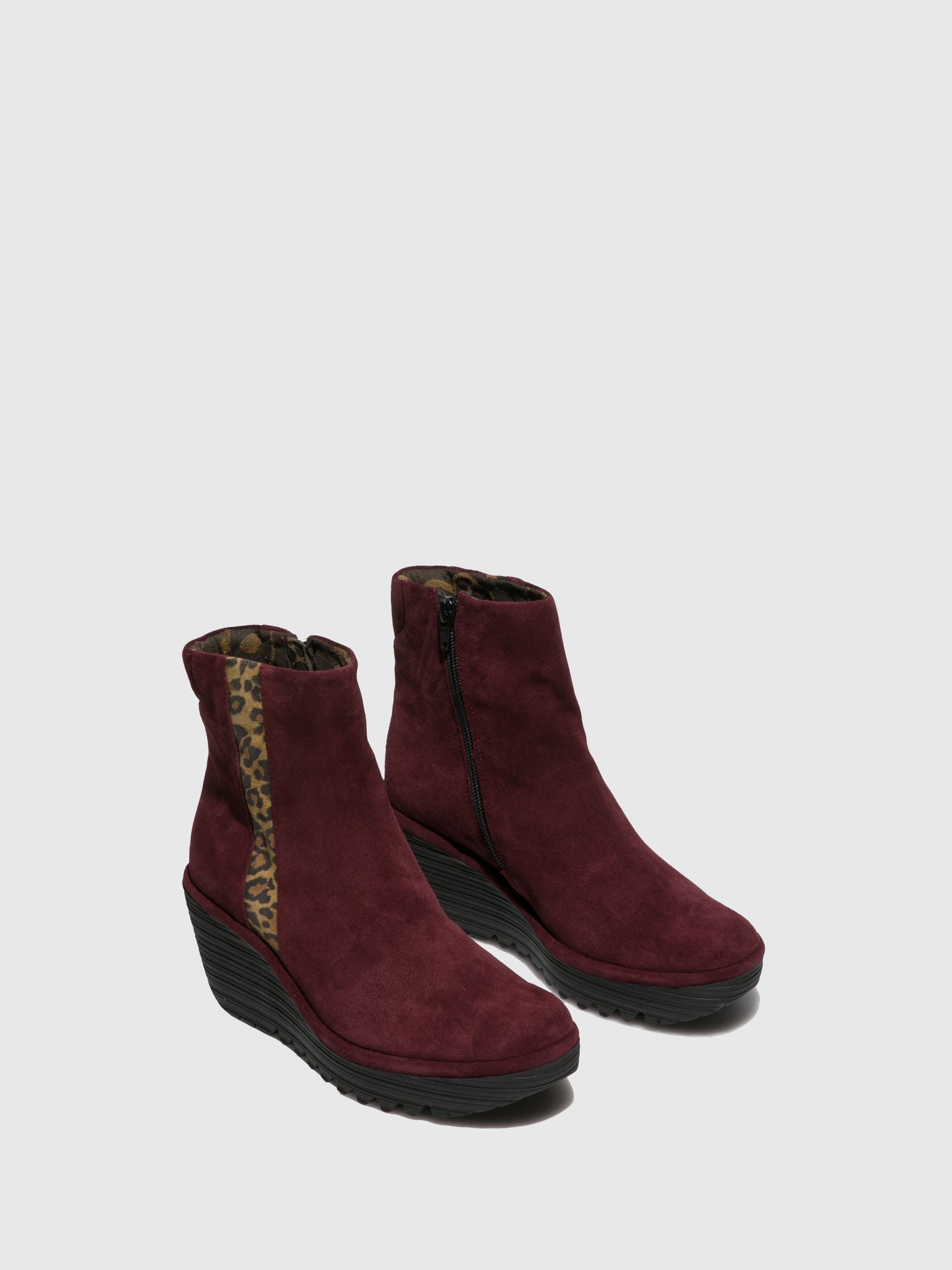 Fly London Botins com Fecho YULU252FLY OILSUEDE/CHEETAH WINE/TAN